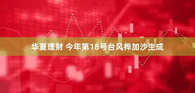 华夏理财 今年第18号台风桦加沙生成